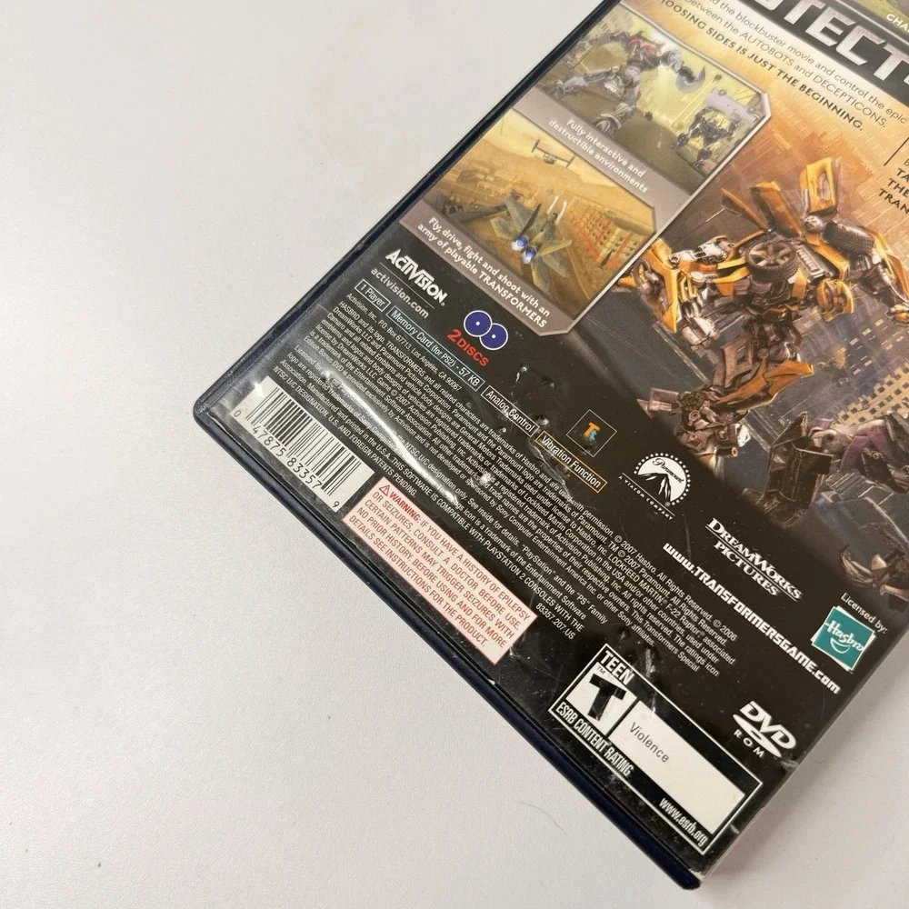Transformers The Game w/ Bonus Disc PS2 Playstation 2 - TESTED